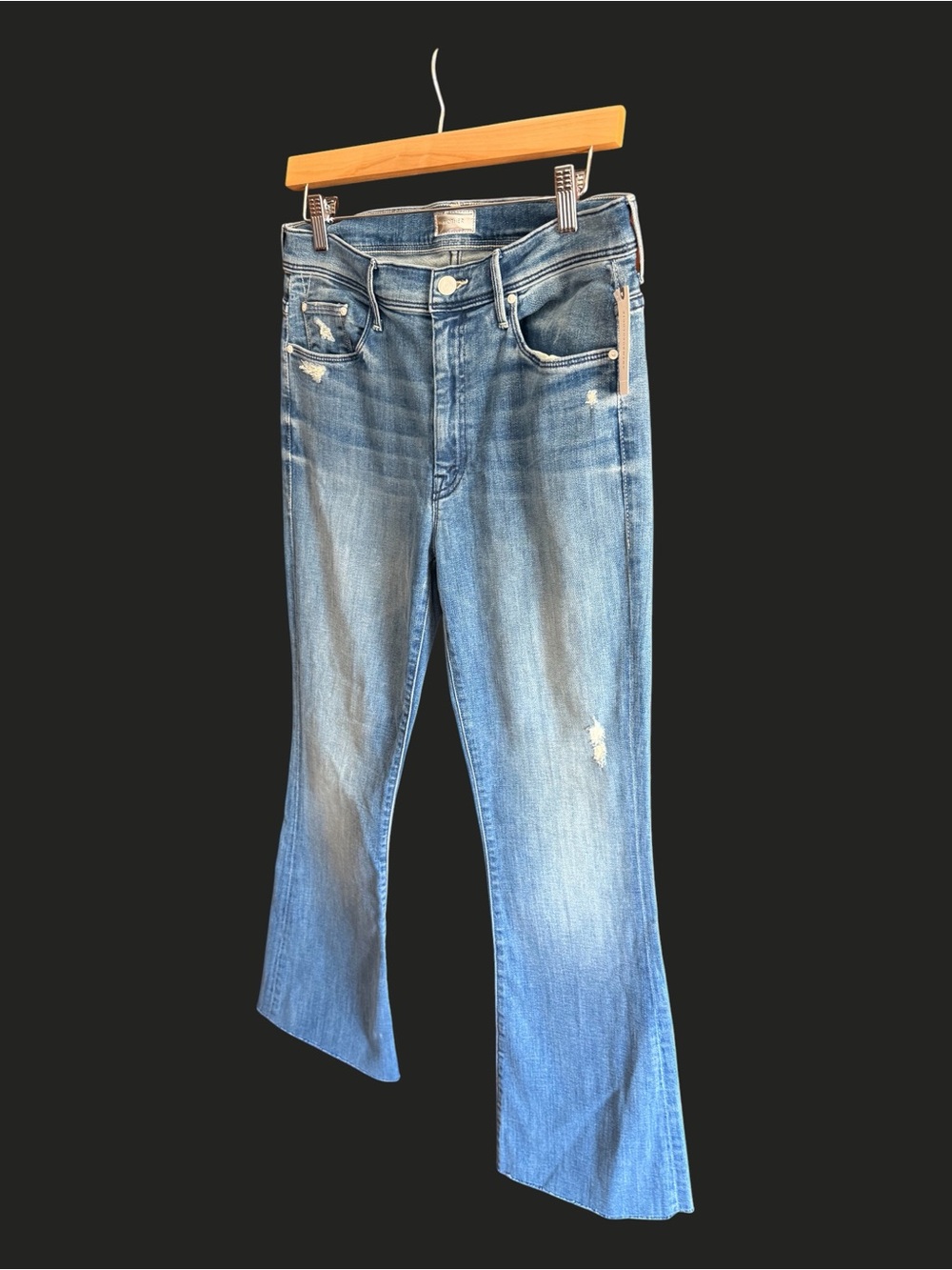 NWT MOTHER The Weekender Fray Jeans Graffiti Girl Wash 30 - Picture 7 of 16